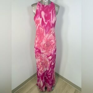 Ralph Lauren Silk Pink Floral Maxi Dress